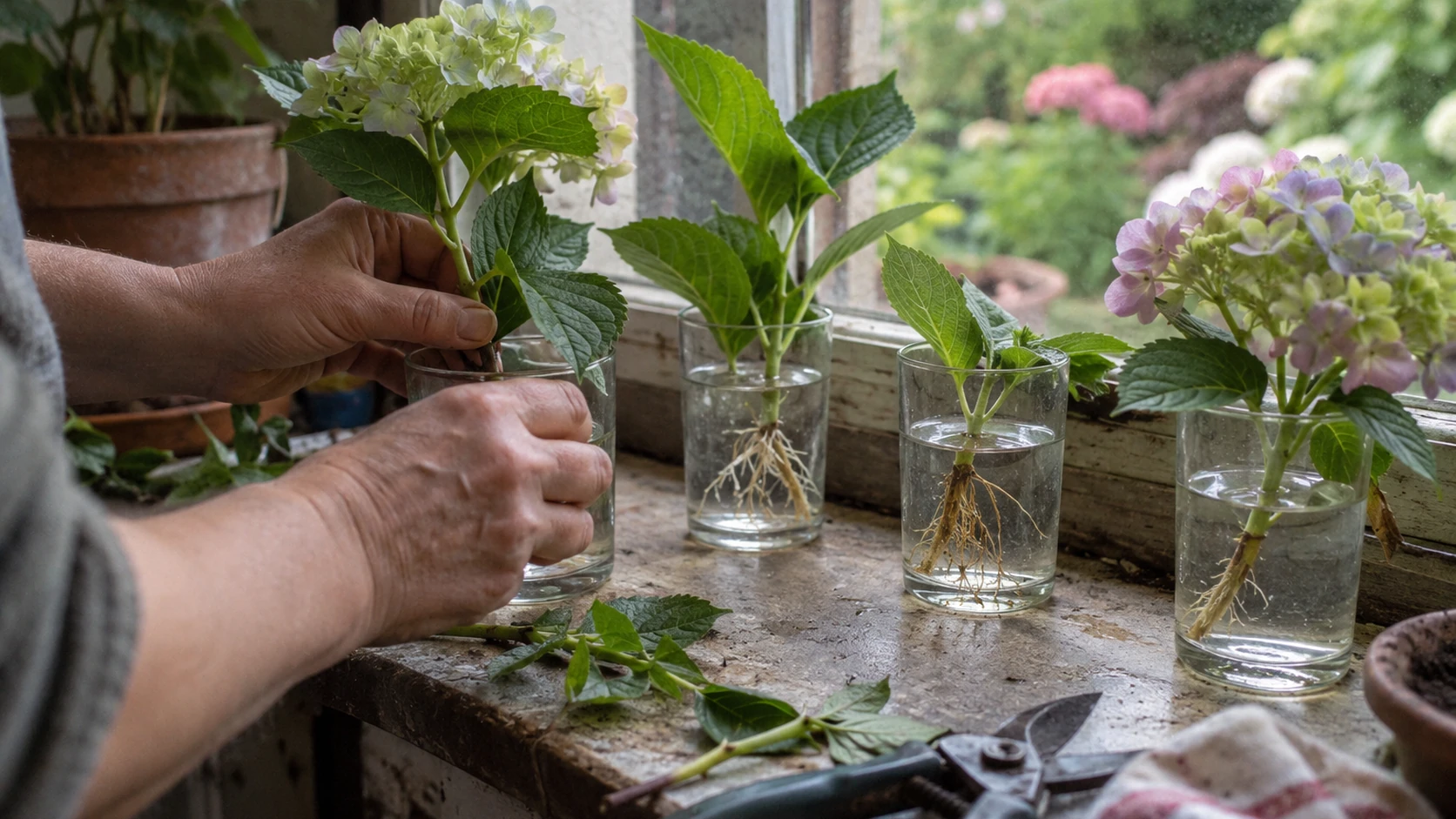 Bouturage de l’hortensia dans l’eau : méthode simple et efficace
