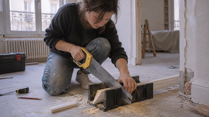 Réaliser une coupe de plinthe à 45 degrés : technique et astuces