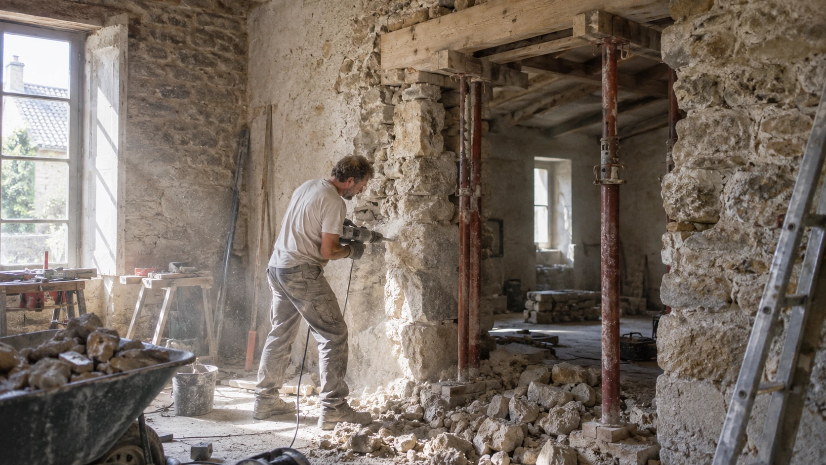 Ouvrir un mur en pierre : techniques et conseils pratiques