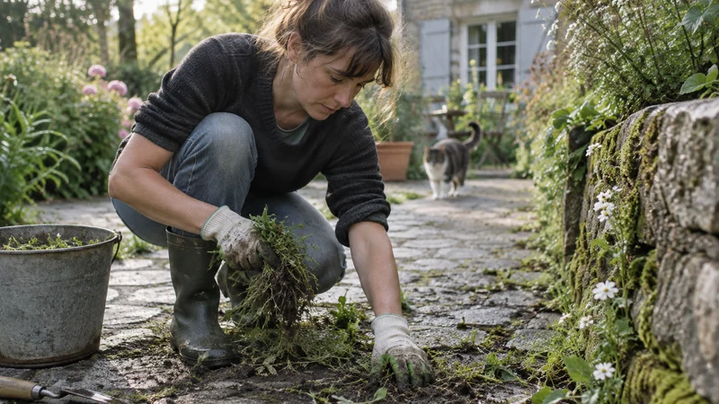 Désherbant naturel : éliminez les racines avec élégance et efficacité