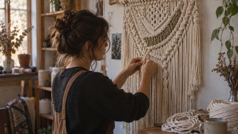 Tendance : le macramé mural